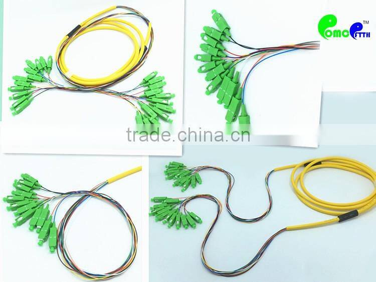 Chinase high quality 12 cores SC/APC to SC/APC mini breakout patch cord