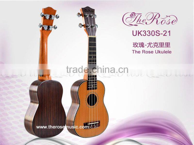 21 " China factory wholesale price high quality solid cedar ukulele (330S-21)