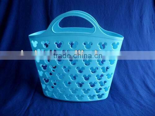 plastic bath baskets with handle