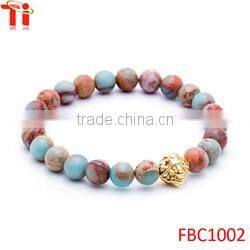 8mm black natural matt onxy beads lion head charm bracelet, most popular stainless steel jewelry bracelet for men