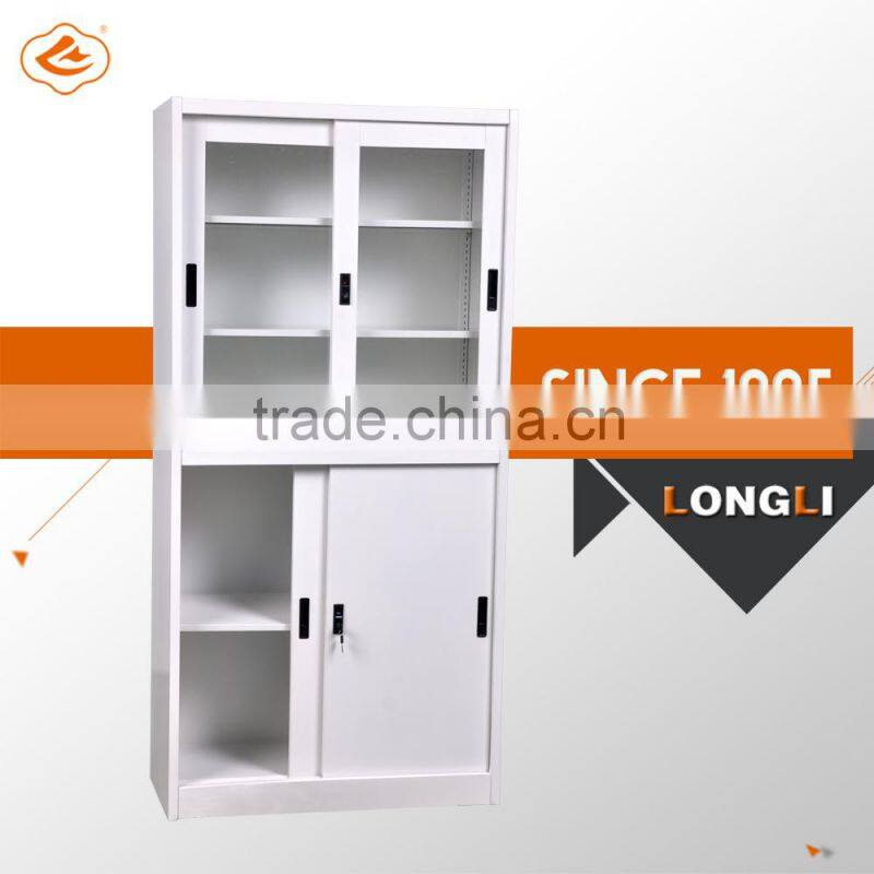glass door display/steel/metal cupboard modern file loker cabinet