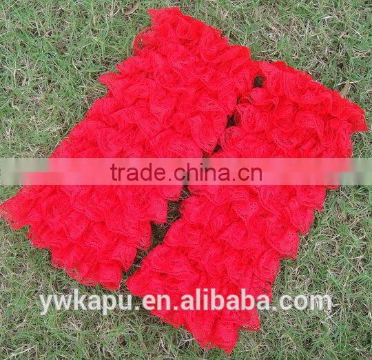 Pretty style ruffled baby girl legwarmers for newborn