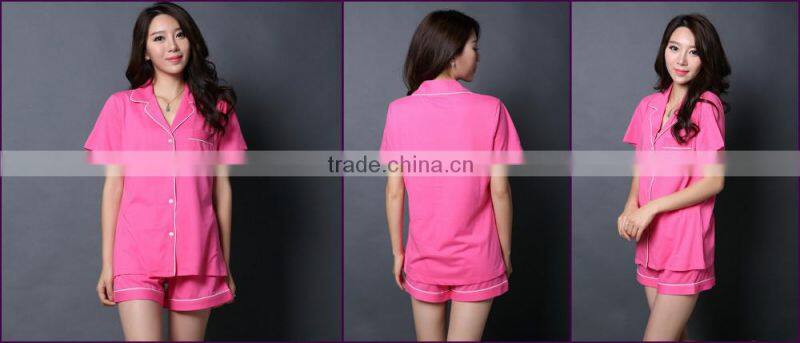 cotton popular pajamas cotton pajamas clothing set 100%cotton jersey pajamas