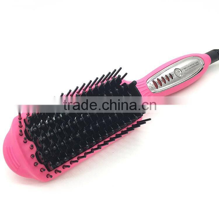 2016 top sells hair brush/comb with different plug cheapest hair straightener