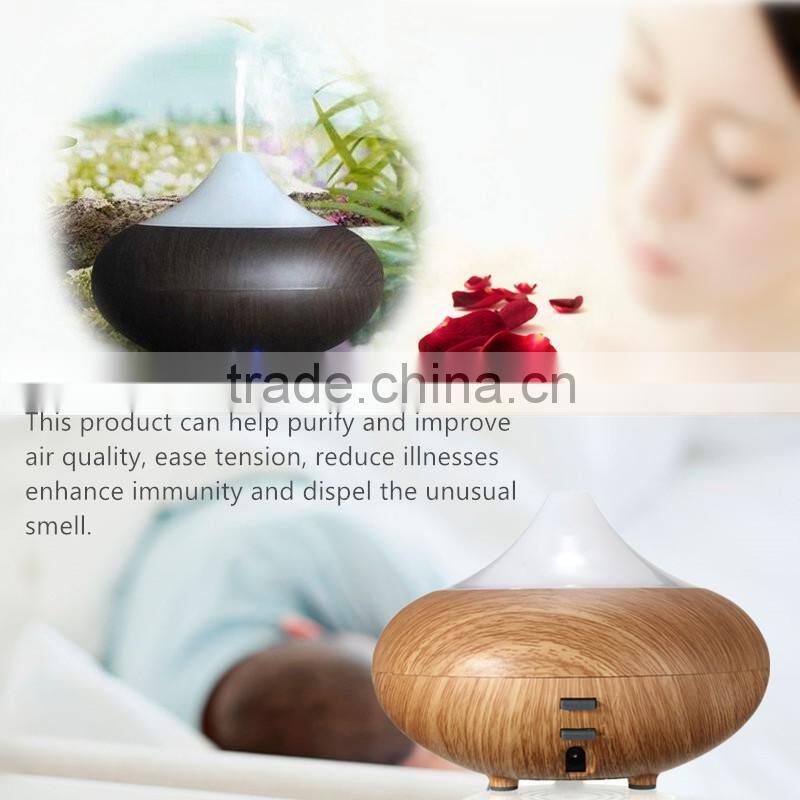 Wood grain Aromatherapy Essential Oil Diffuser LED Lights Ultrasonic Cool Mist Aroma Air Humidifier for Office Baby Bedroom
