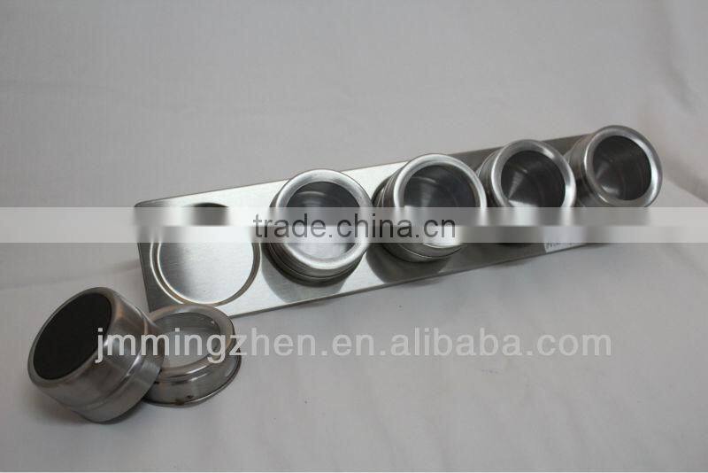 stainless steel with stand magnet spice set