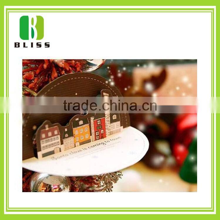 Custom Cheap Greeting type Printing best wishes Birthday 3d paper magic christmas cards
