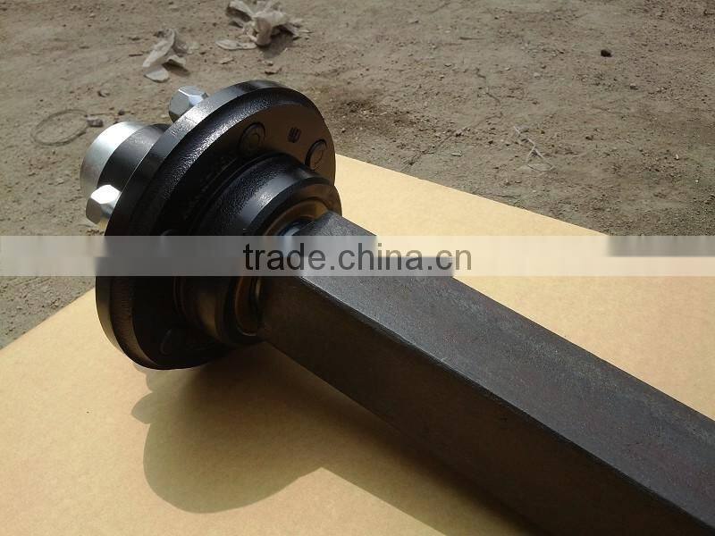 Agricultural stub axle bearing hub assembly