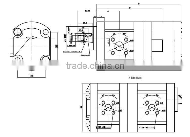 X403 double pumps for Case tractor