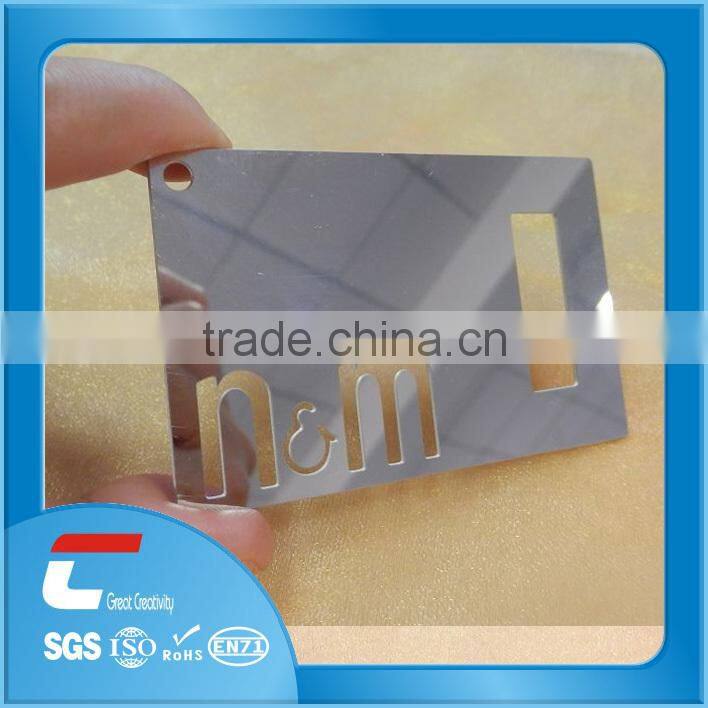 metal visiting card/laser cut metal business card/engraved metal business cards