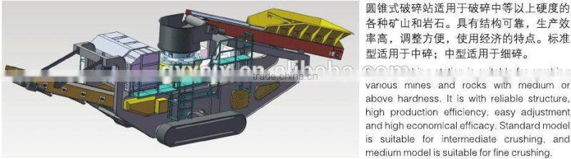 crawler-type Mobile Jaw Crushing Station for crushing vaious mines and rocks,AH-106-J factory sale