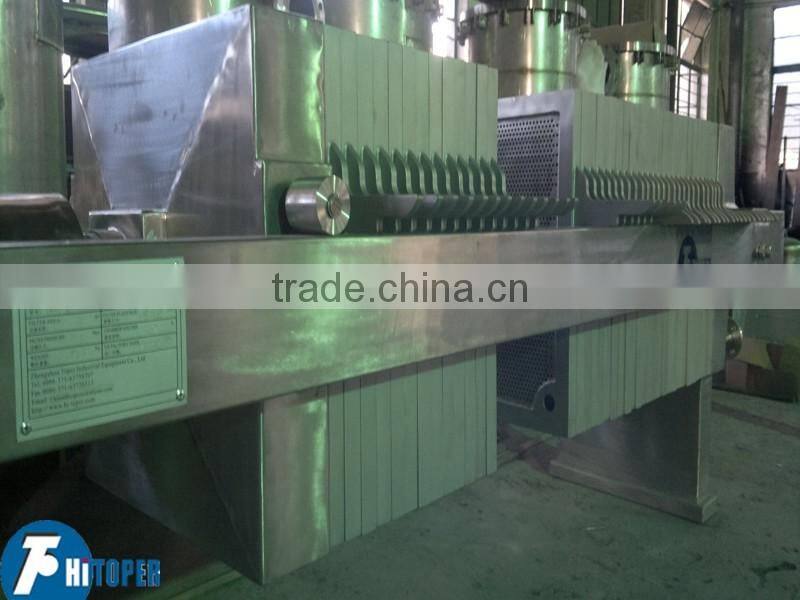 Medicine industry used stainless filter press, SUS304 or SUS316
