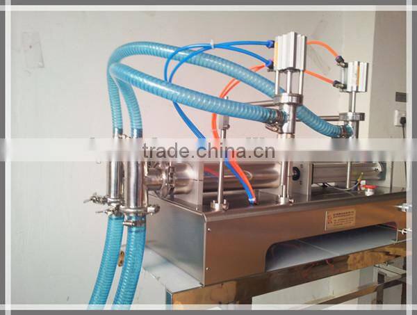 Pneumatic 10-300ml piston liquid filling machine double heads