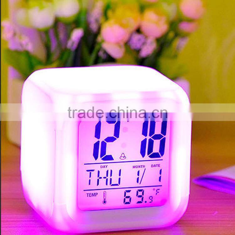 led color changing clock digital alarm clock promotional gift alarm clock home decoration clock