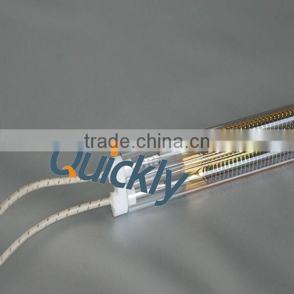 quartz twin tubes infrared heating lamp for PU printing machine
