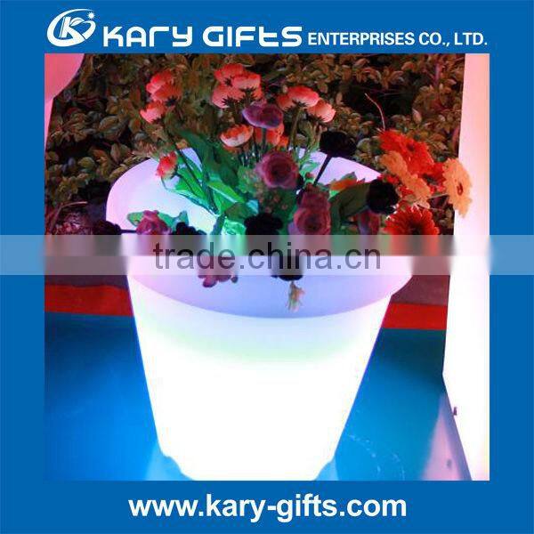 glowing garden rgb multi color changing led flower pot