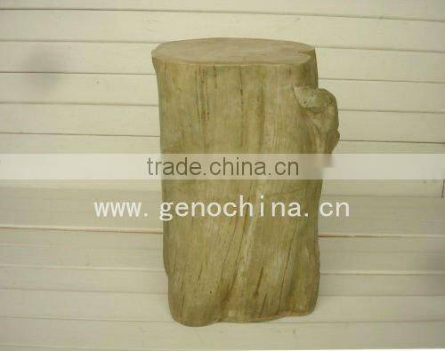 polyresin stool tree stool yellow outdoor garden stool