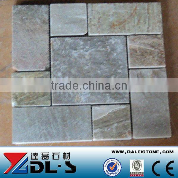 Rusty Slate Stone Natural Mosaic Tile Paving DL-RSM01