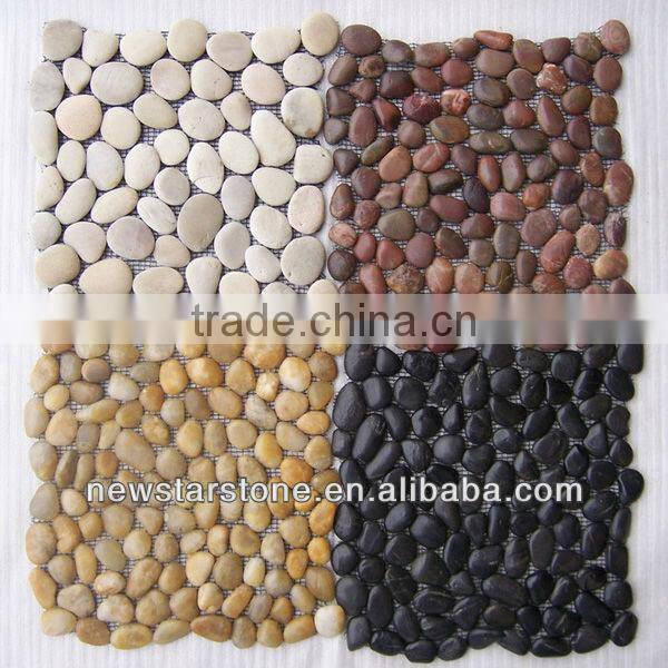 Floor mosaic pebble tile