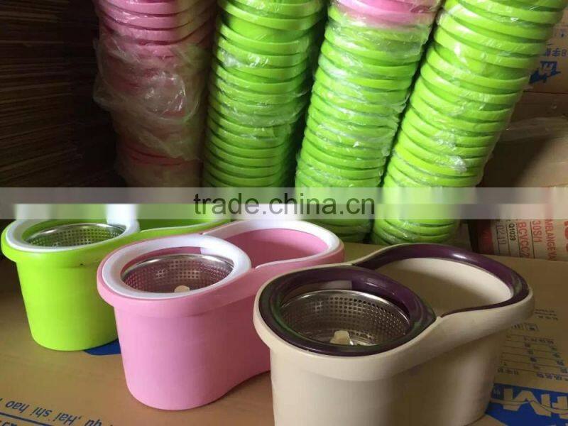 Telescopic Stainless Steel Rolling Magic Spin Mop plus Bucket 2 Replace Mop Heads