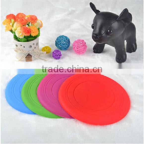 Latest design Soft & Light silicone frisbee for dog toy or training