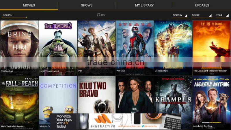 2016 New Arrival Best Android TV Box Amlogic S905 2GB DDR/16GB EMMC Android 5.1 Q-Box TV Box Kodi Full Loaded