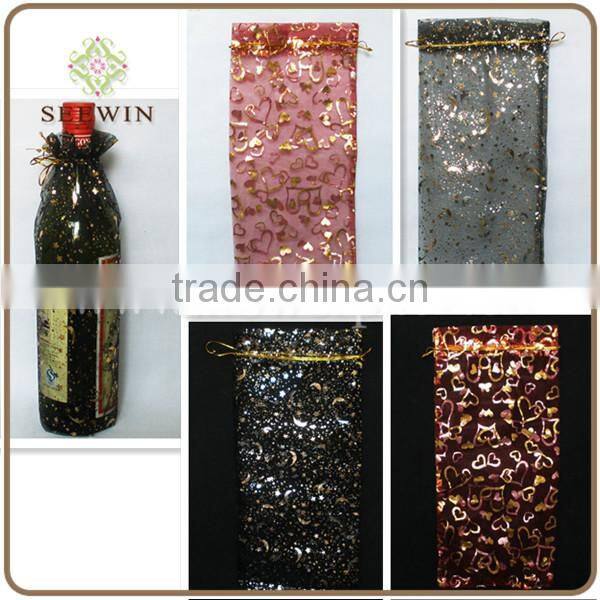 China factory wholesale wine bottle nylon organza bag