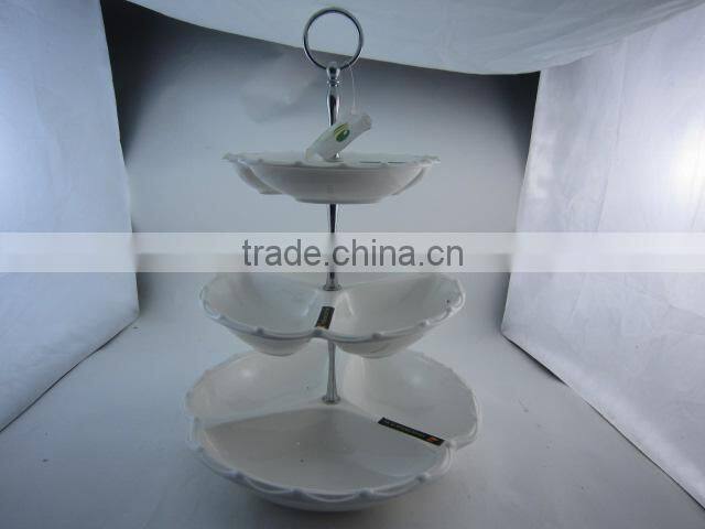 Cake stand with woonden handle for weeding/party/daily use