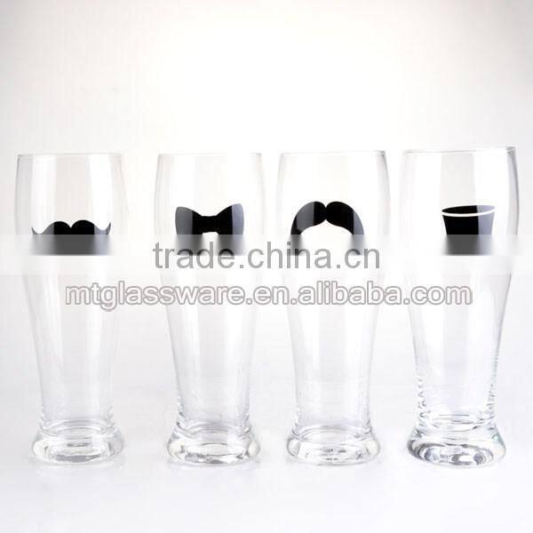 wholesale fancy thin beer glass with logo