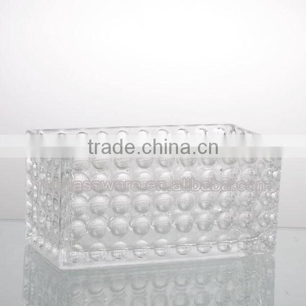 29.8/25/20cm length clear dot home decor sqnare vase
