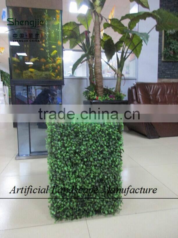 Indoor artificial plastic boxwood hedge for decoration