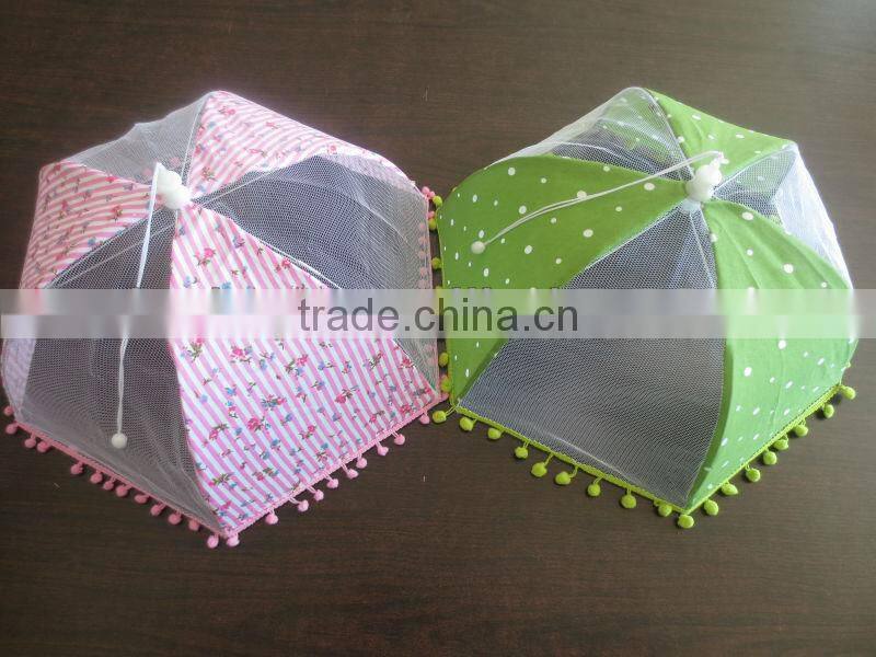 kitchen food cover/cake cover/fruit cover with Fur Ball lace