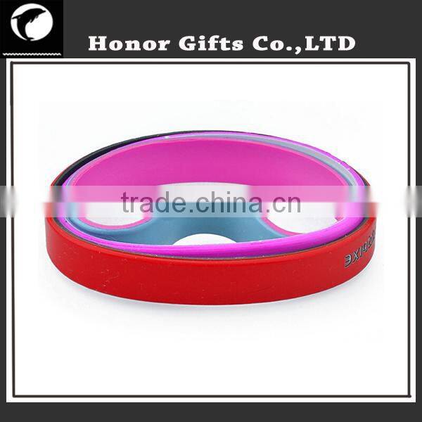 Cheap Advertising Colorfull Printing Silicone Bracelet Wrist Band Silicone Bracelet