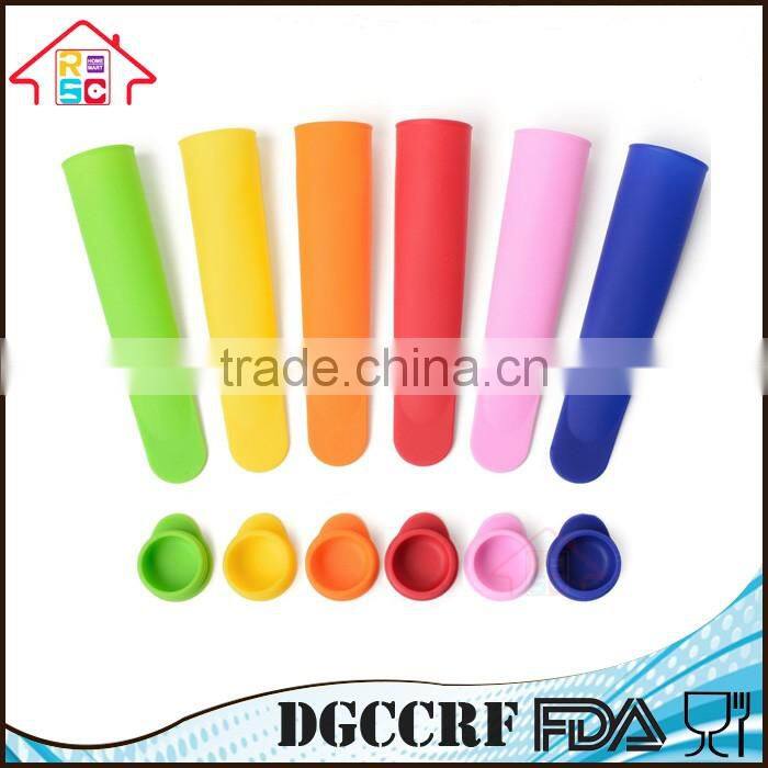 NBRSC 2-Piece Summer Kitchen Ice Cream Maker Snack Container Silicone Frozen Popsicle Mold with Lids