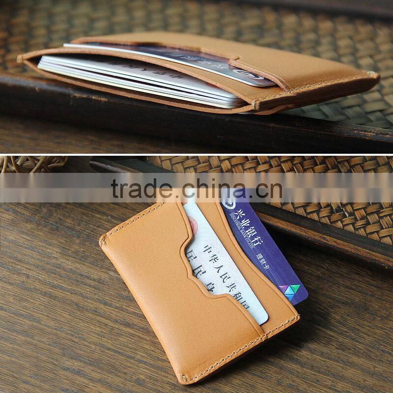 Custom Personalized Unisex PU leather Card Holder Simple Design Card Pocket