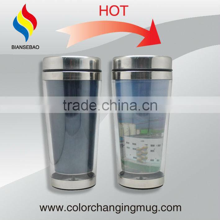 Factory sale 16oz double wall stainless steel travel mug for promotion