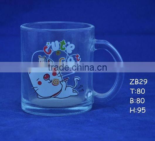 Hand made glass hot chocolate mugs with handle