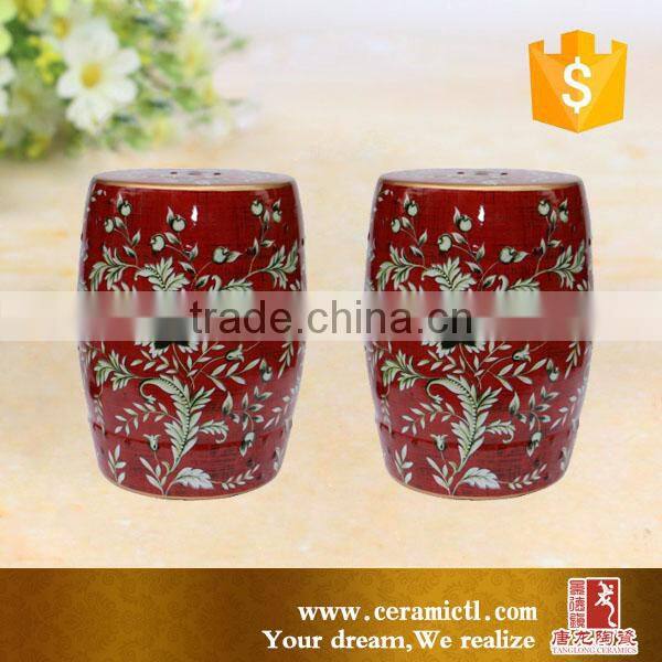 Different color ceramic glazed stool