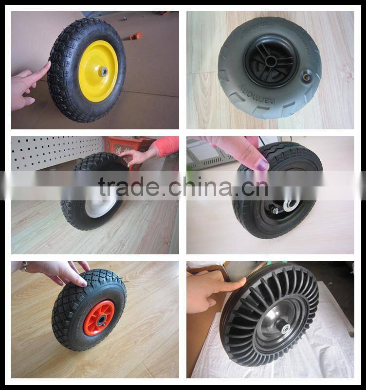 China Qingdao factory 16*4.00-8 inch pneumatic rubber wheel