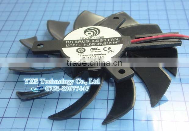 Cpu Cooling Fan For MSI R6850 R6870 R6790 460GTX 560GTX 570GTX 580GTX PLD08010S12HH 2wires DC12V 0.35A Brushless Cooler Radiato