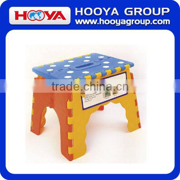 Plastic Folding step stool With Bathroom folding step stool with Handle EVA non-slip dot