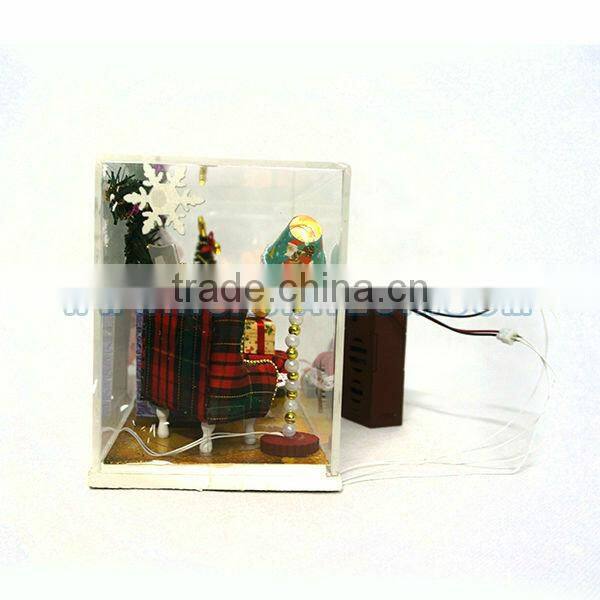 New Arrival Self-assembling Wooden Building Christmas Room HJ112264 3d puzzle maker