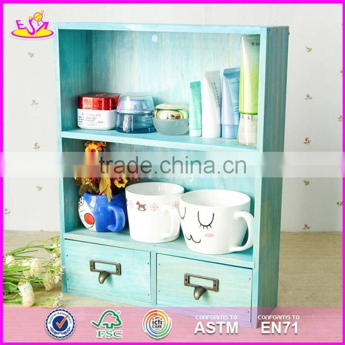 2017 New products natural wooden desktop shelf organizer W08C174