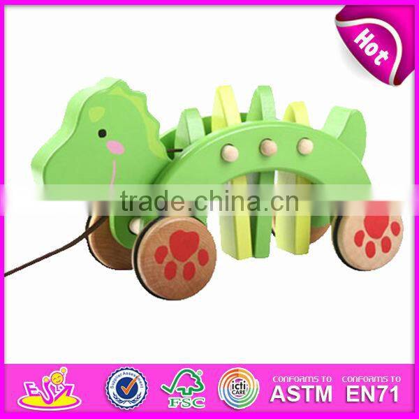 High quality creative educational toddler toys vehicle drag and pull toy for children W05B104