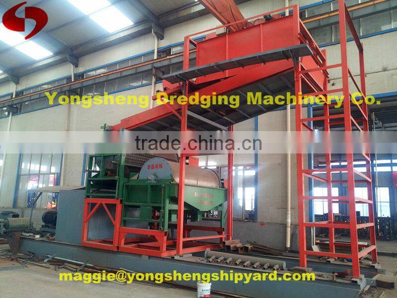 iron sand dredging ship with magnetic separator