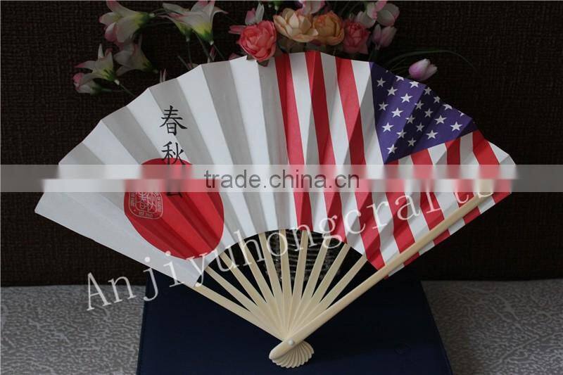 Custom printed japanese paper hand fan