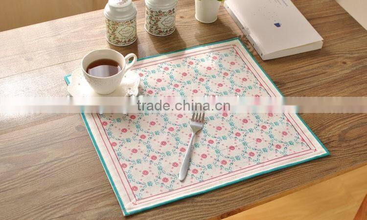 Classical European Priting Table Napkin Linen Cotton Folding Design Dinner Napkin