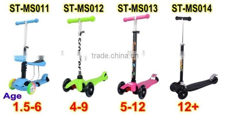 Kids 3 in 1 Multi-functional Lean to steer Kick Mini Scooter with Flashing Wheels