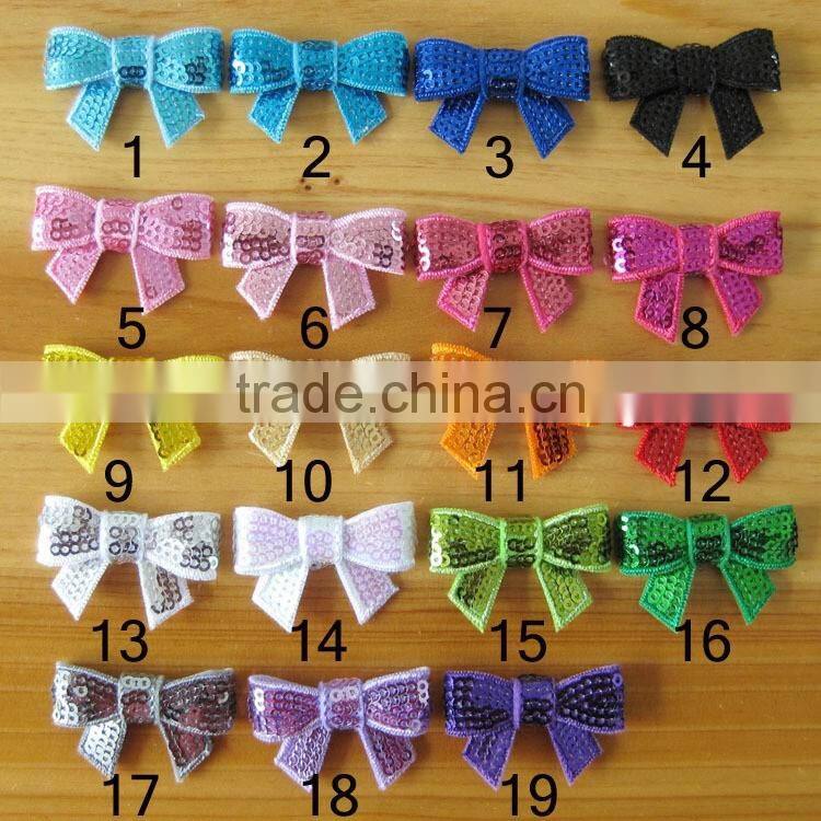 sequin bow flower clip for kids hair accessories