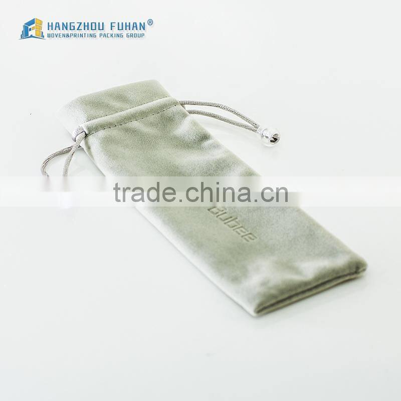 Simple Design Top Great Debossed Logo Velvet Bag For Tie Pin